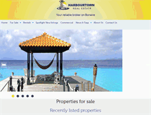 Tablet Screenshot of harbourtownbonaire.com